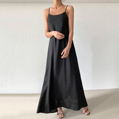 VibeMartini-Versatile Loose Casual Slit Over Knee Long Sling Dress