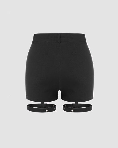 Gothic Academia Buckle Shorts