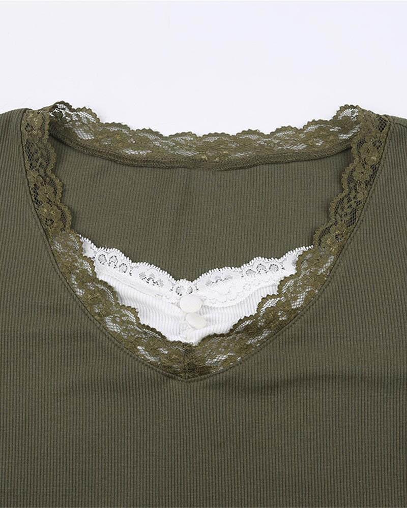 Graceful Lace Scoop Neck Top