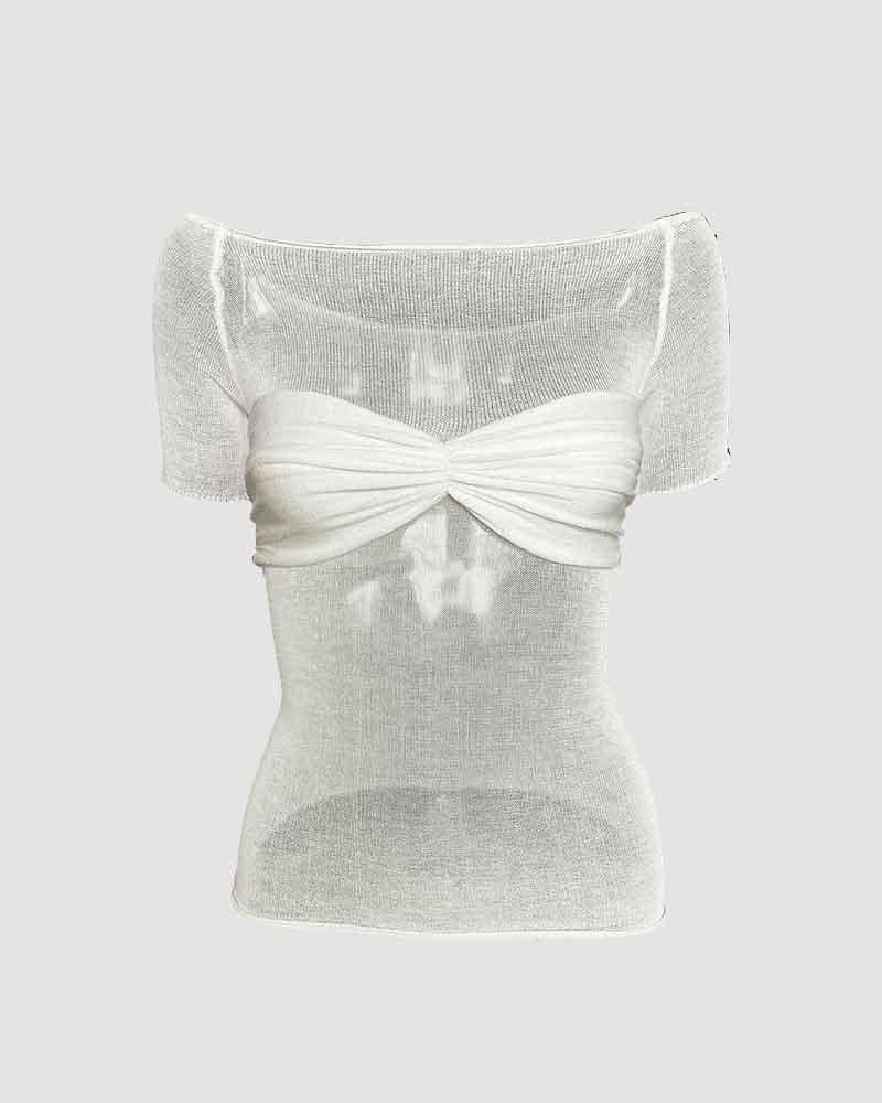 Bralet Short-sleeve Mesh Top